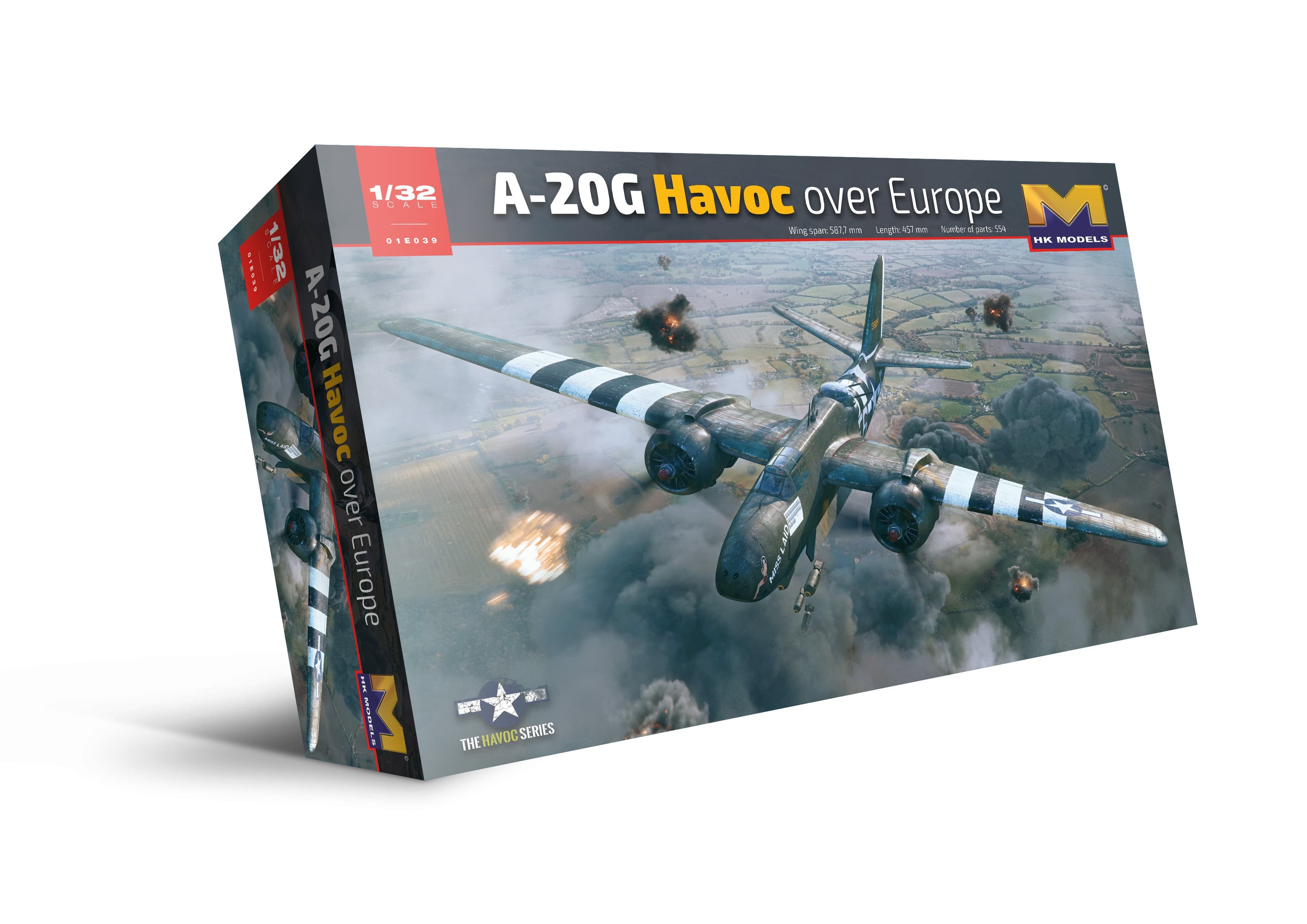 HK Models - 01E039 - Douglas A-20G Havoc - box front right angle