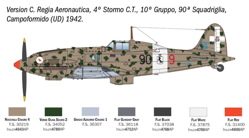 302 - Italeri - 2840 - Macchi C.202 Folgore - paint schemes