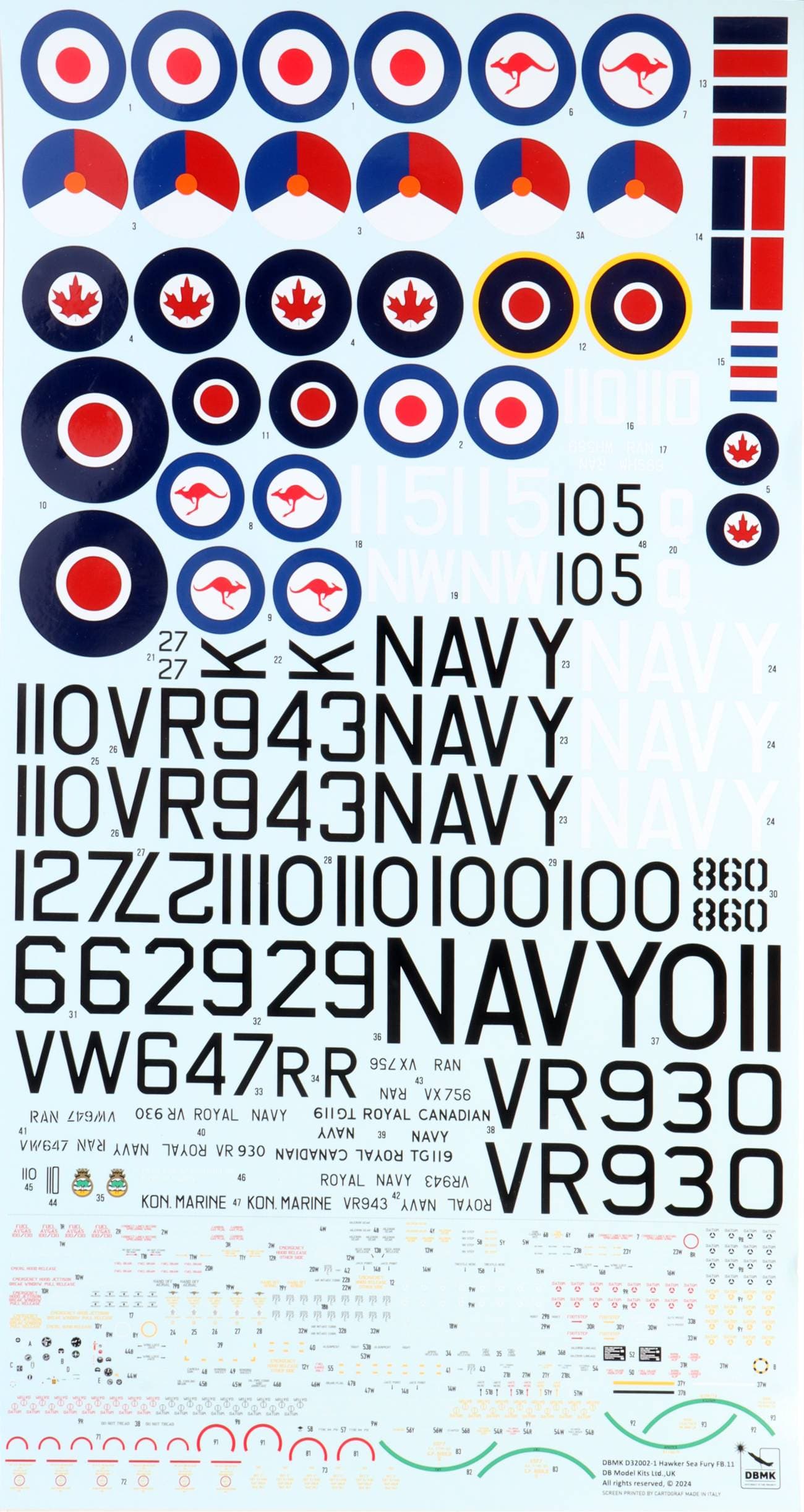 DBMK - 32002 - Hawker Sea Fury FB.11 - decals