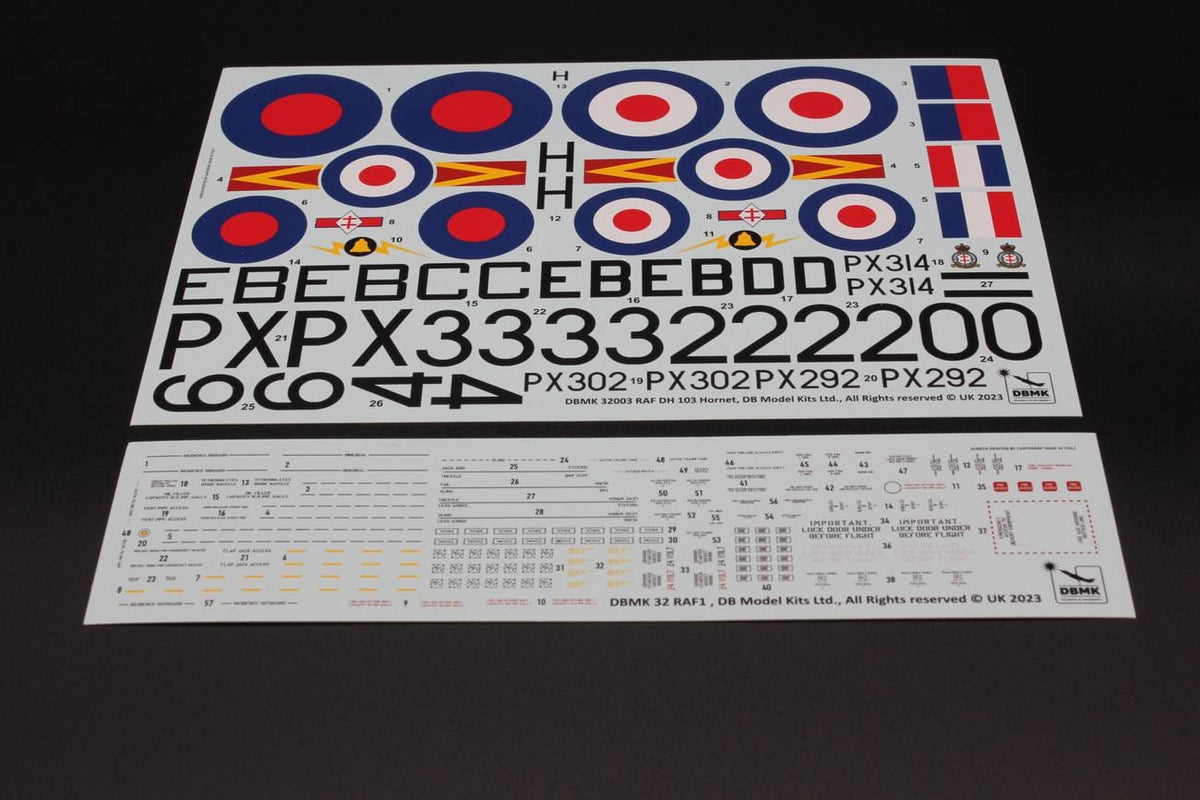 400 - DBMK - 32001 - de Havilland Hornet F.3 - decals