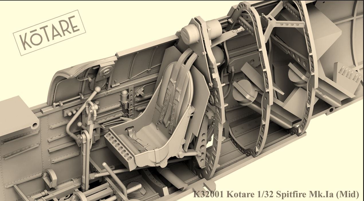 Kotare - 32001 - Supermarine Spitfire Mk Ia (mid) - digital model