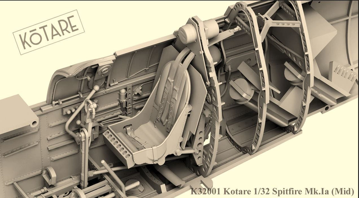 500 - Kotare - 32001 - Supermarine Spitfire Mk Ia (mid) - digital model