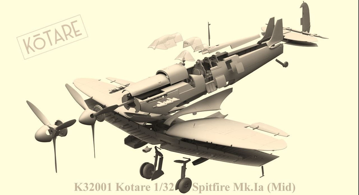 501 - Kotare - 32001 - Supermarine Spitfire Mk Ia (mid) - digital model