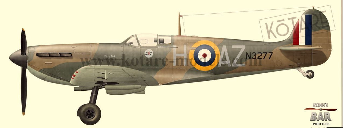 300 - Kotare - 32001 - Supermarine Spitfire Mk Ia (mid) - paint schemes