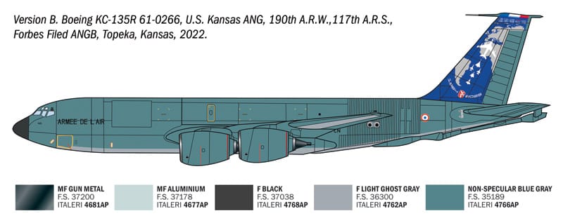 Italeri - 91281 - Boeing KC-135R Stratotanker - paint schemes