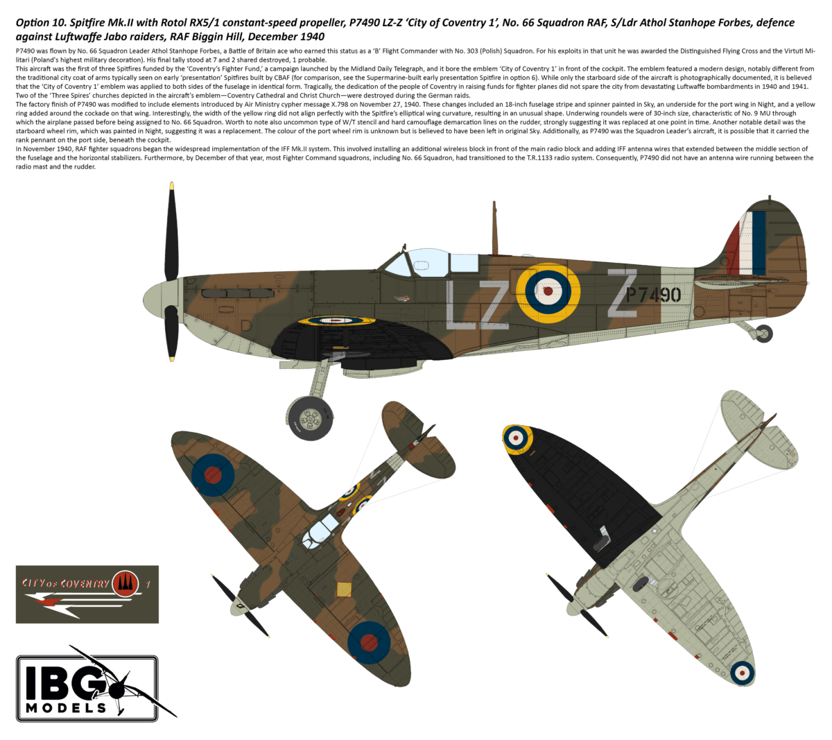 309 - IBG - 72584 - Supermarine Spitfire Mk I / II [2 in 1] - paint schemes