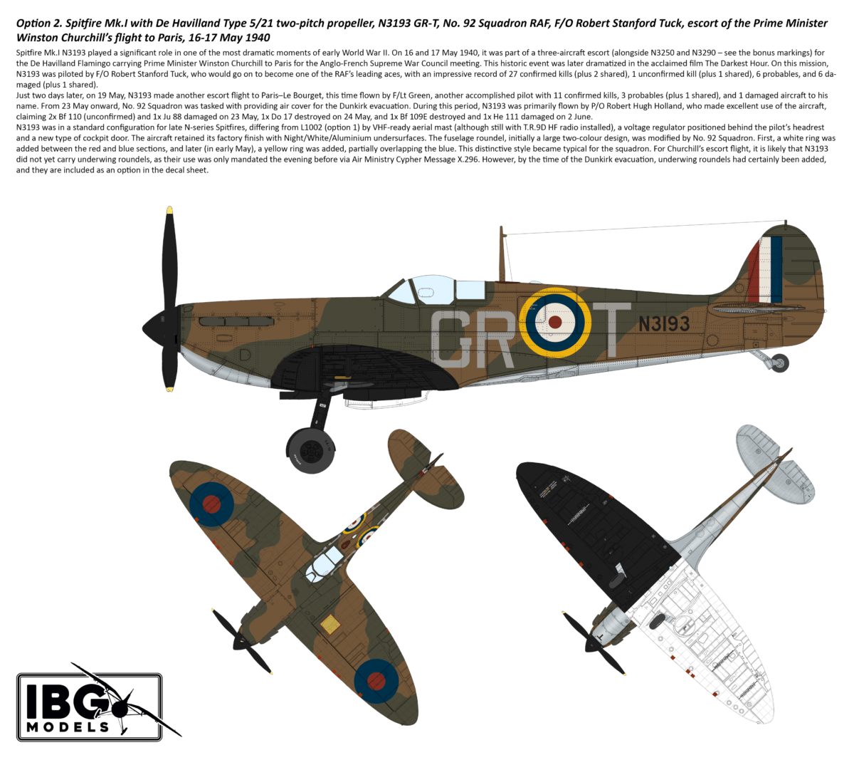 301 - IBG - 72584 - Supermarine Spitfire Mk I / II [2 in 1] - paint schemes