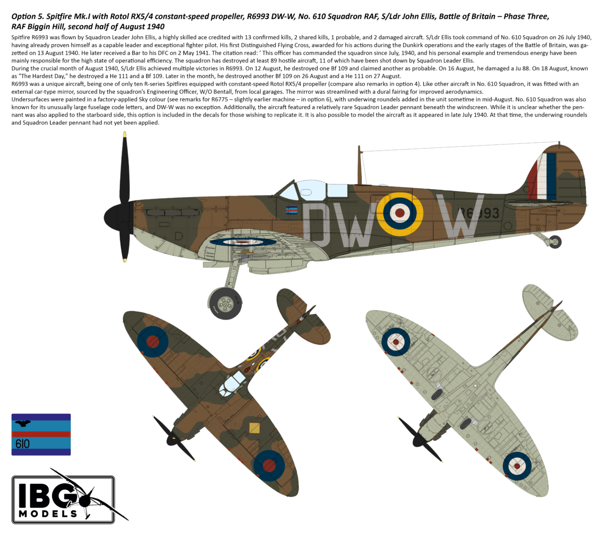 304 - IBG - 72584 - Supermarine Spitfire Mk I / II [2 in 1] - paint schemes