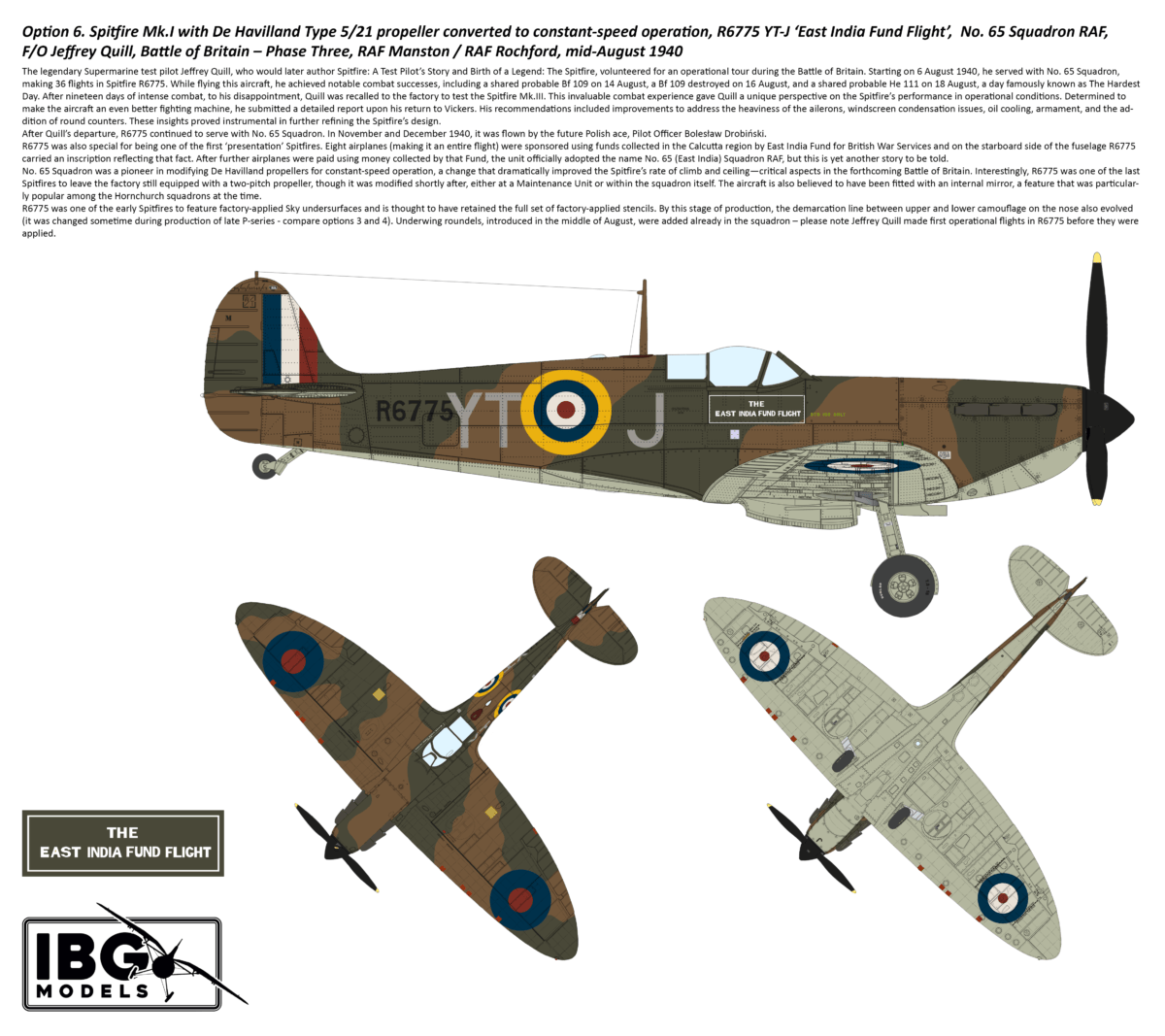305 - IBG - 72584 - Supermarine Spitfire Mk I / II [2 in 1] - paint schemes