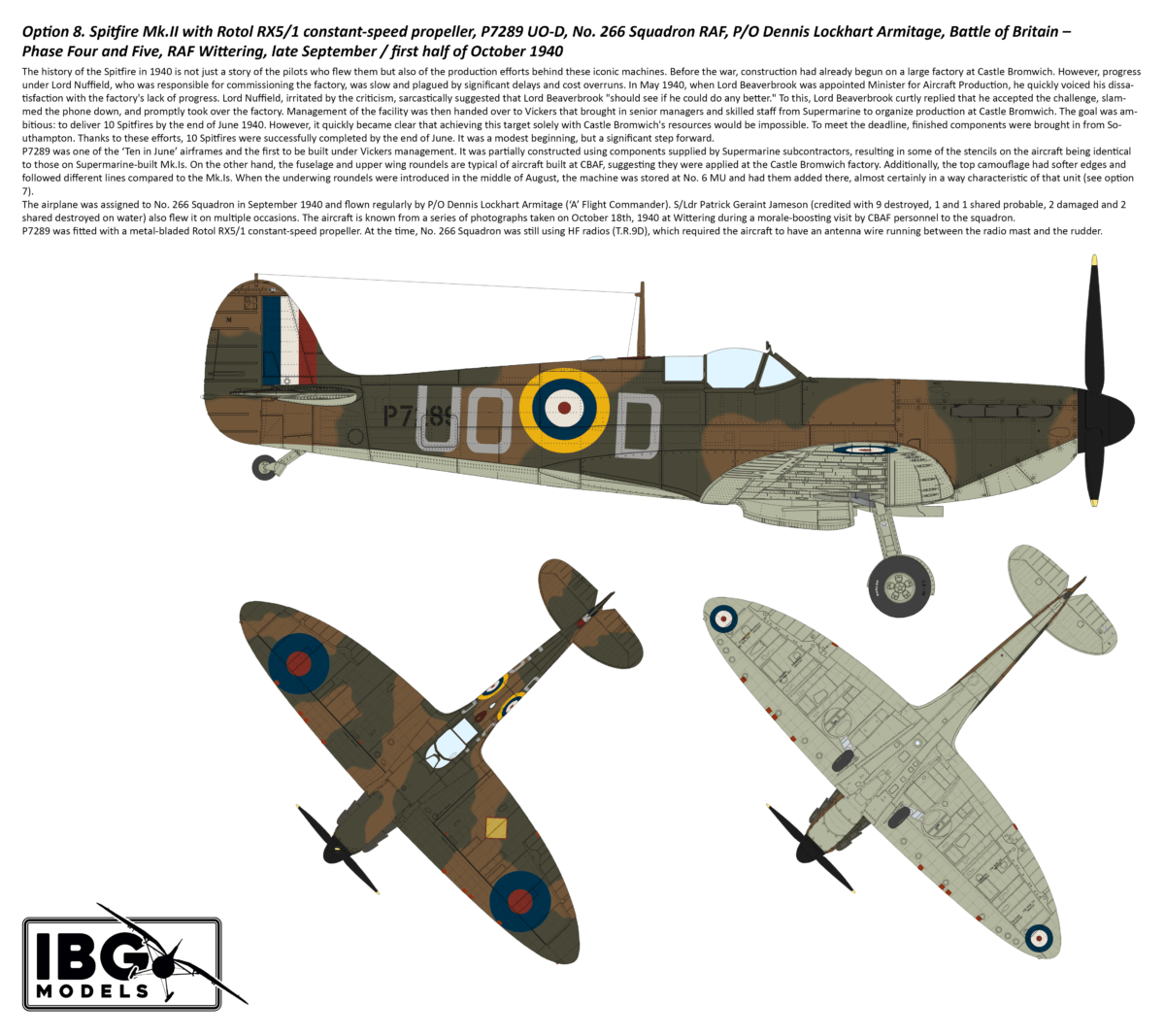 307 - IBG - 72584 - Supermarine Spitfire Mk I / II [2 in 1] - paint schemes