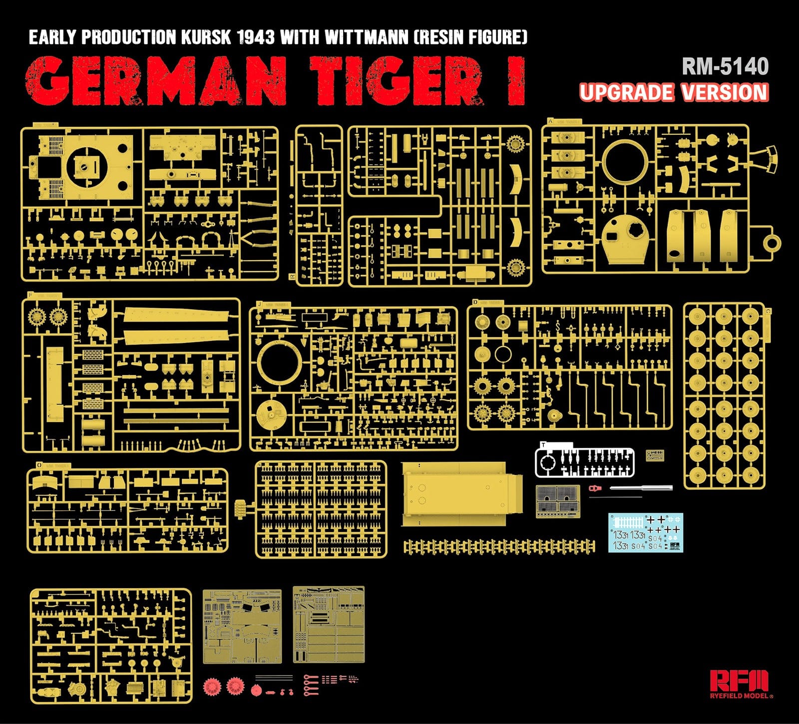 Rye Field Model - 5140 - Pz.Kpfw. VI Ausf. E Wittmann Tiger I (early) [upgrade kit] - sprue