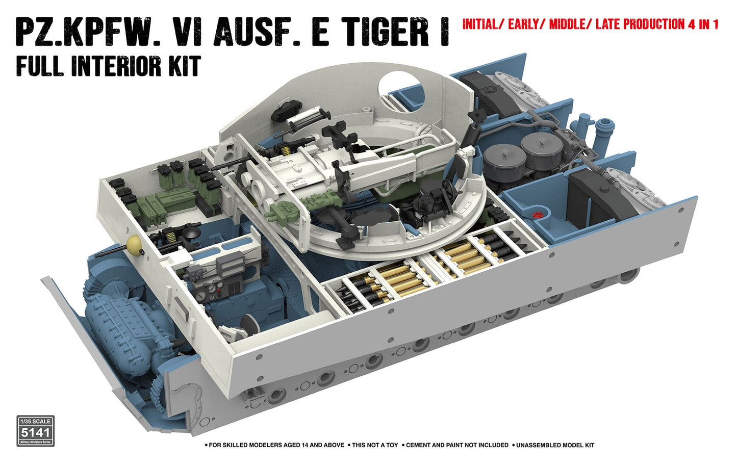 010 - Rye Field Model - 5141 - Pz.Kpfw. VI Ausf. E Tiger I Interior Upgrade Kit - primary image