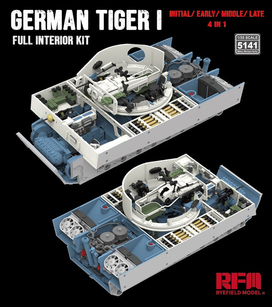 500 - Rye Field Model - 5141 - Pz.Kpfw. VI Ausf. E Tiger I Interior Upgrade Kit - digital model