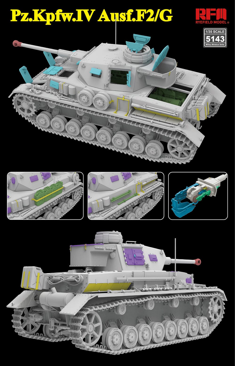 Rye Field Model - 5143 - Pz.Kpfw. IV Ausf. F2/G - digital model