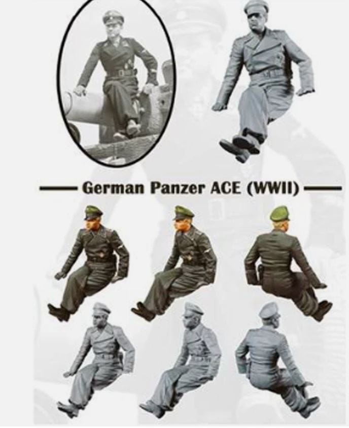 Rye Field Model - 2092 - German Panzer Ace Michael Wittmann - painted model