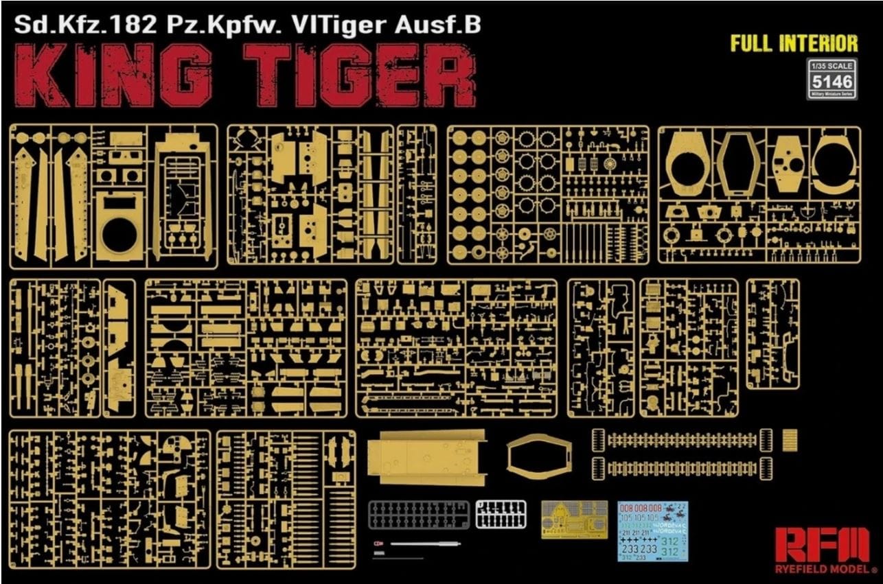 200 - Rye Field Model - 5146 - Henschel Pz.Kpfw. VI Tiger II Ausf. B Königstiger [interior kit] - sprue