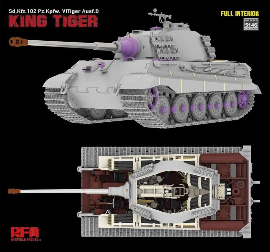 501 - Rye Field Model - 5146 - Henschel Pz.Kpfw. VI Tiger II Ausf. B Königstiger [interior kit] - digital model
