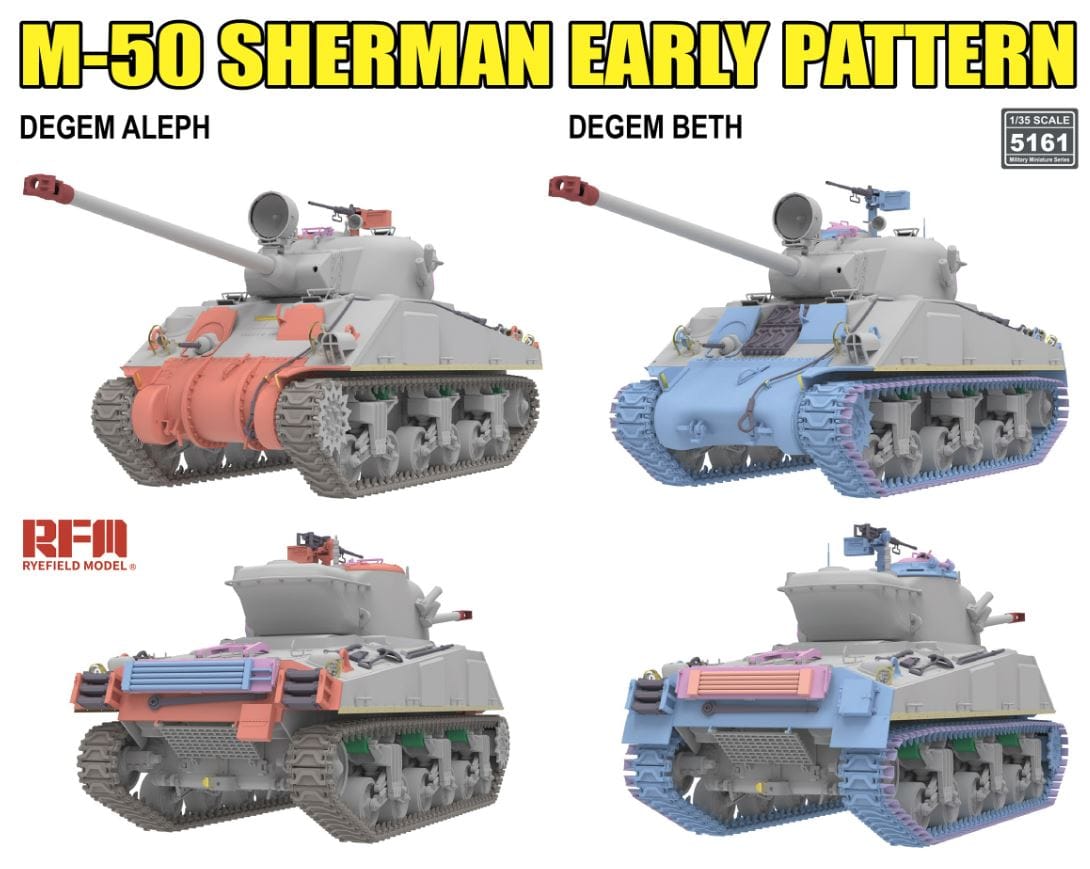 Rye Field Model - 5161 - M-50 Sherman (early) - digital model