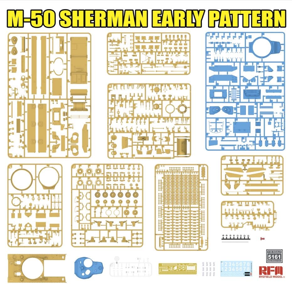 Rye Field Model - 5161 - M-50 Sherman (early) - sprue