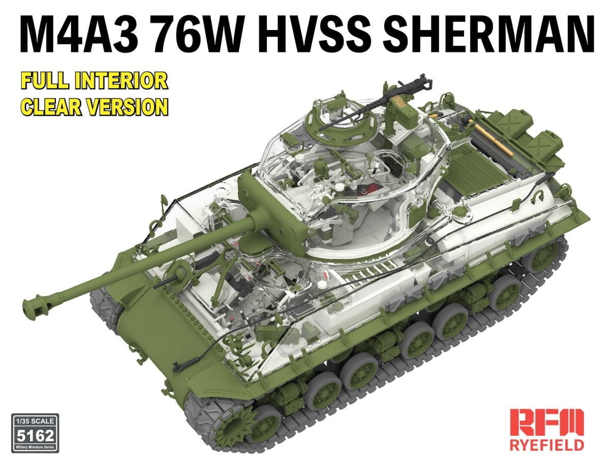 500 - Rye Field Model - 5162 - M4A3(76)W HVSS [interior kit] [clear kit] - digital model