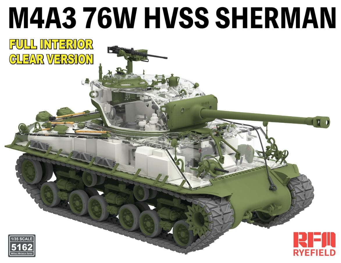 Rye Field Model - 5162 - M4A3(76)W HVSS [interior kit] [clear kit] - digital model