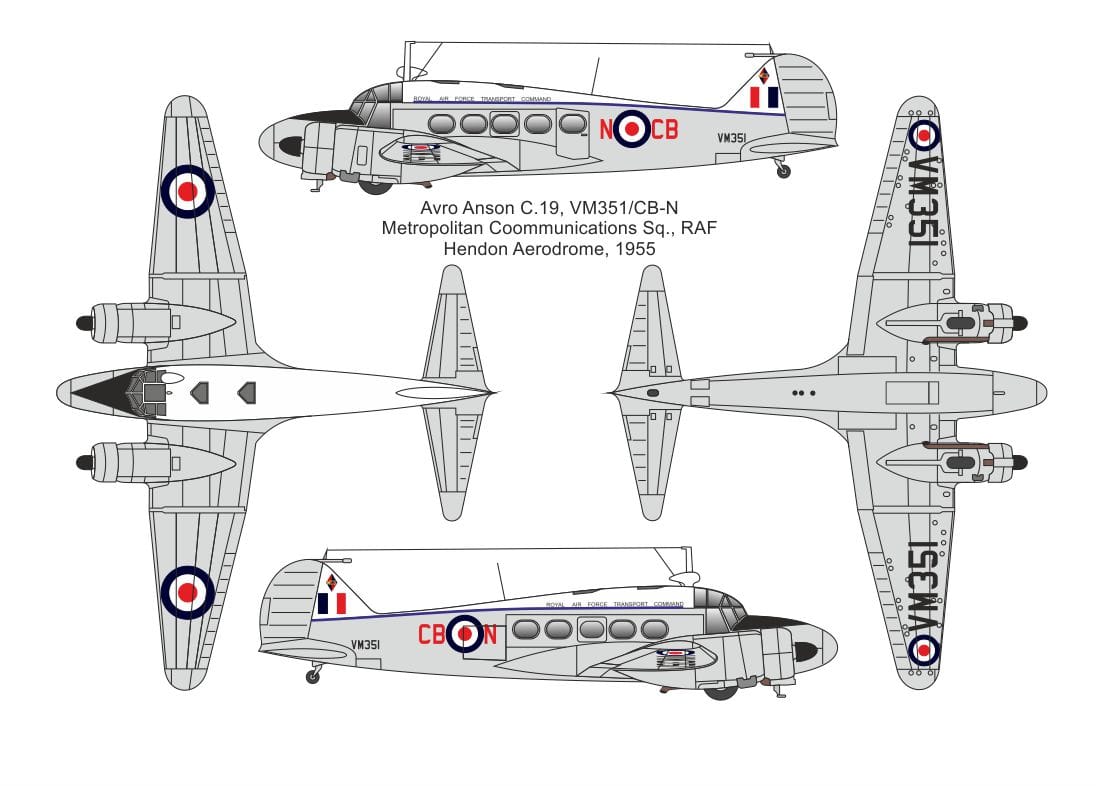 Valom - 14447 - Avro Anson C.19 - paint schemes