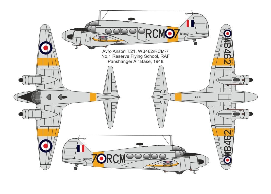 Valom - 14448 - Avro Anson T.21 - paint schemes