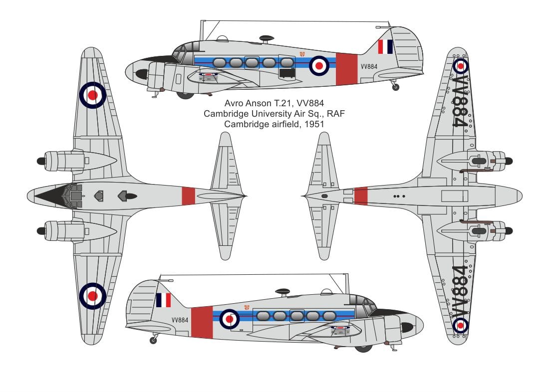 301 - Valom - 14448 - Avro Anson T.21 - paint schemes