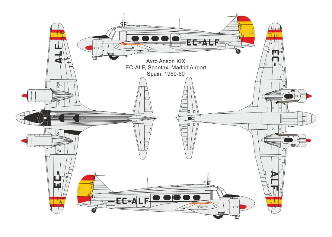 Valom - 14450 - Avro Anson XIX - paint schemes