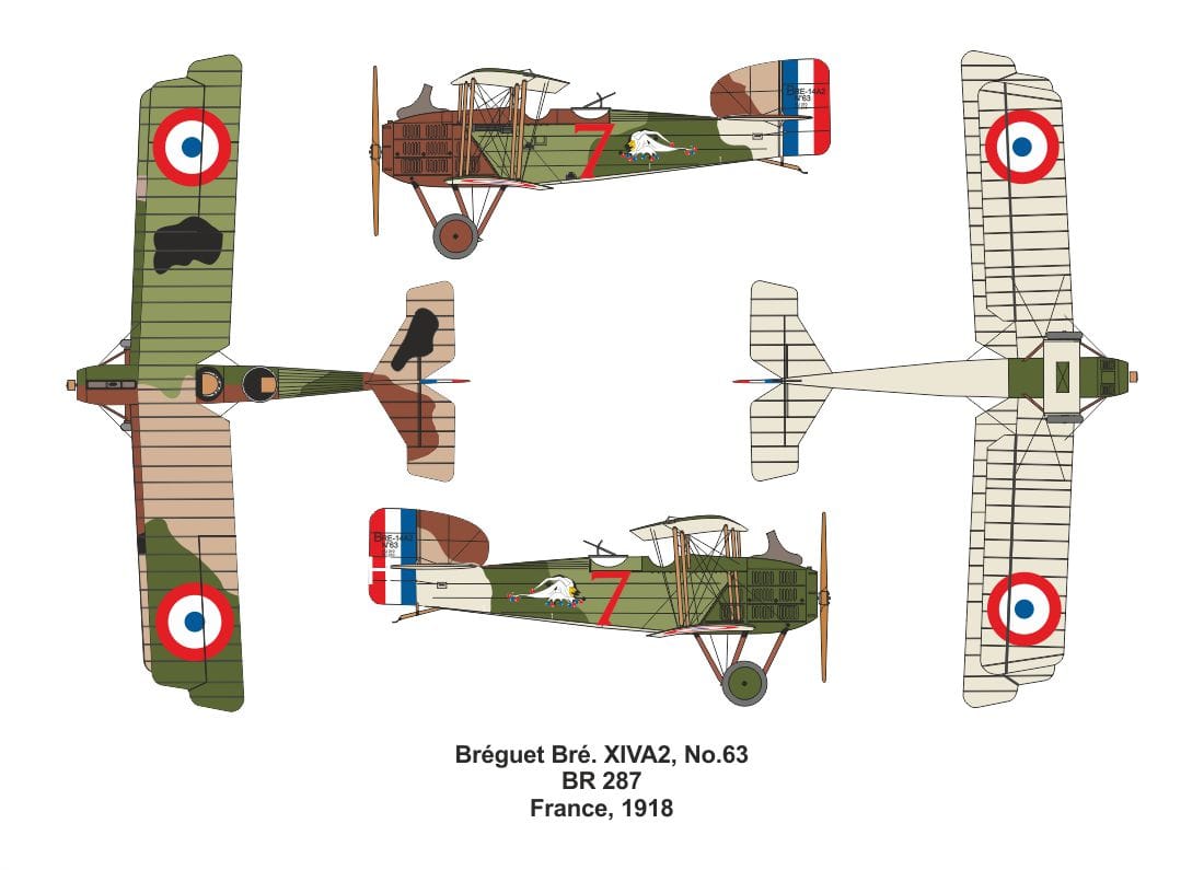 Valom - 14456 - Breguet 14 A2 vs LVG C.VI [quadruple set] - paint schemes