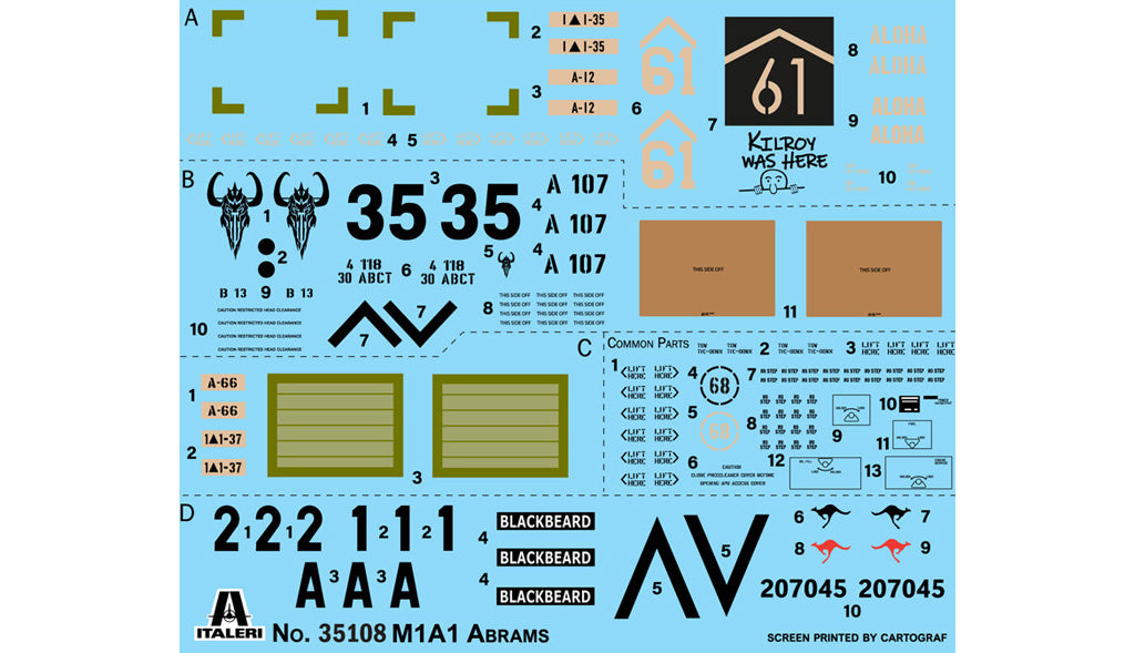 M1A1 Abrams - decals