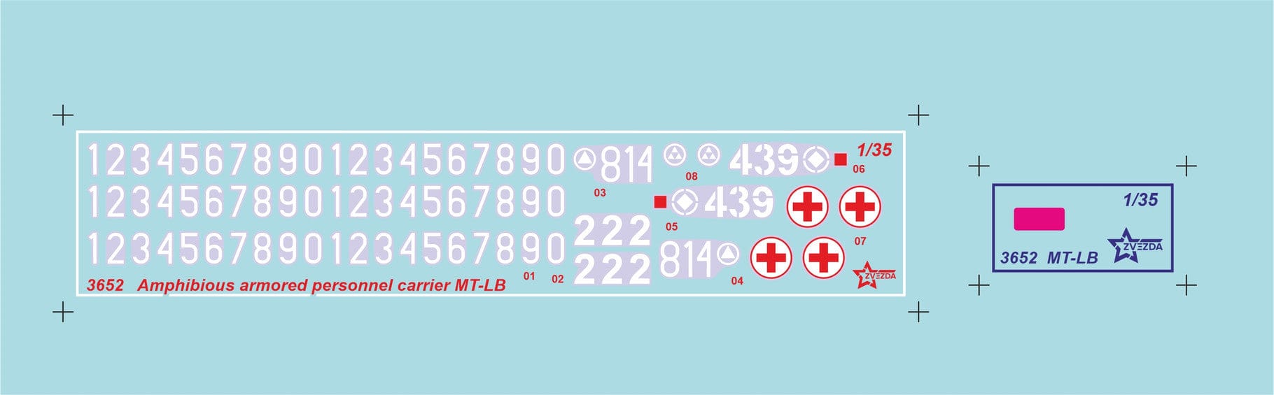 Zvezda - 3652 - MT-LB - decals