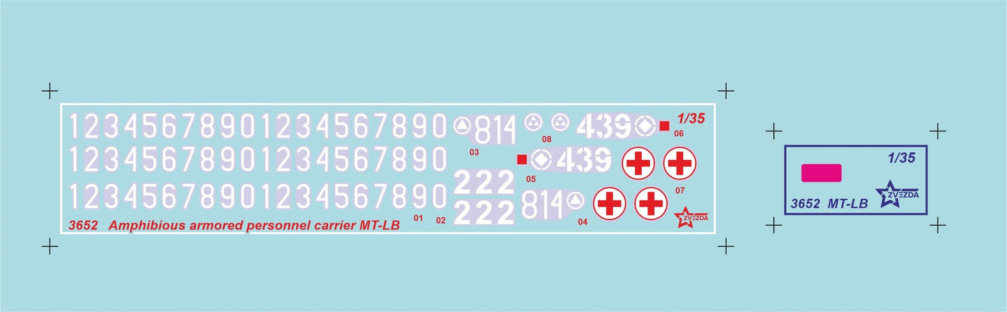 400 - Zvezda - 3652 - MT-LB - decals