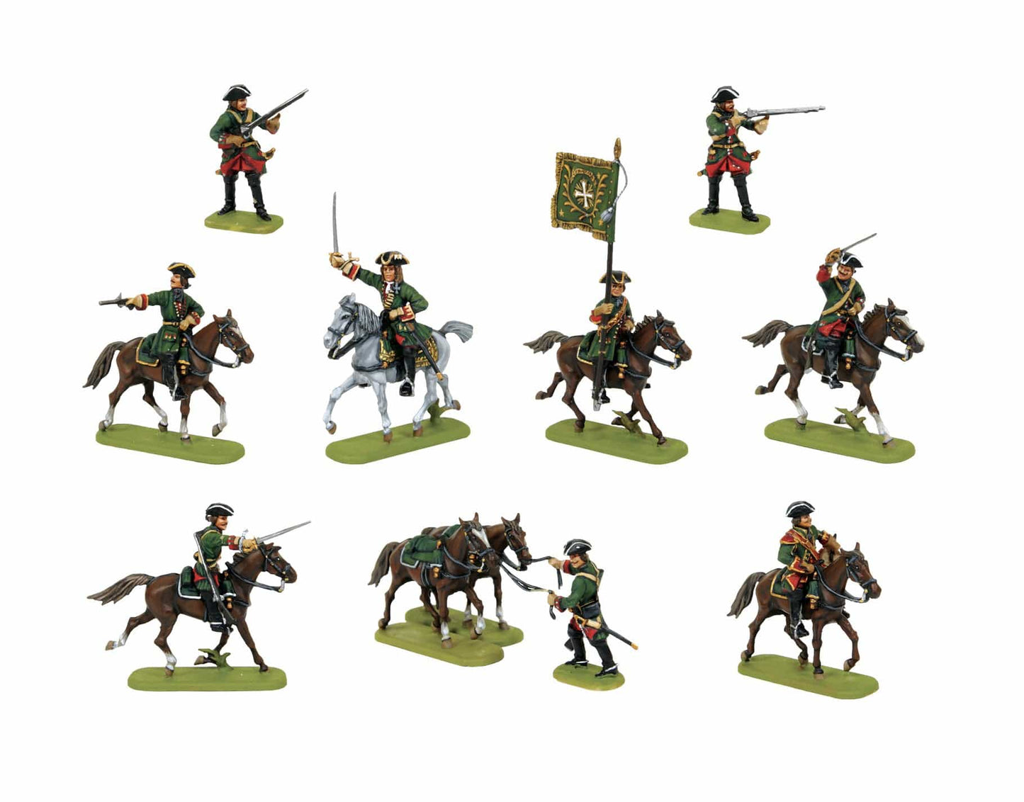700 - Zvezda - 8072 - Russian Dragoons of Peter the Great (1701-21) - painted model