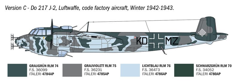 Italeri - 91266 - Dornier Do 217 J-1/J-2 Nachtjäger - paint schemes