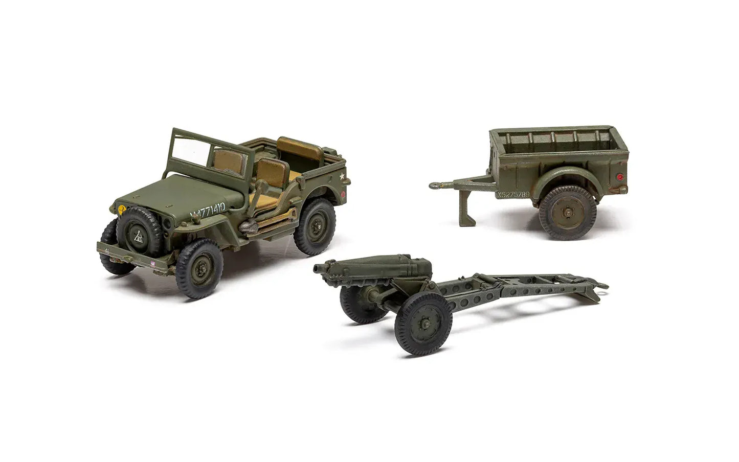 702 - Airfix - A02339 - Willys MB ¼-ton 4x4 Jeep and Trailer - painted model