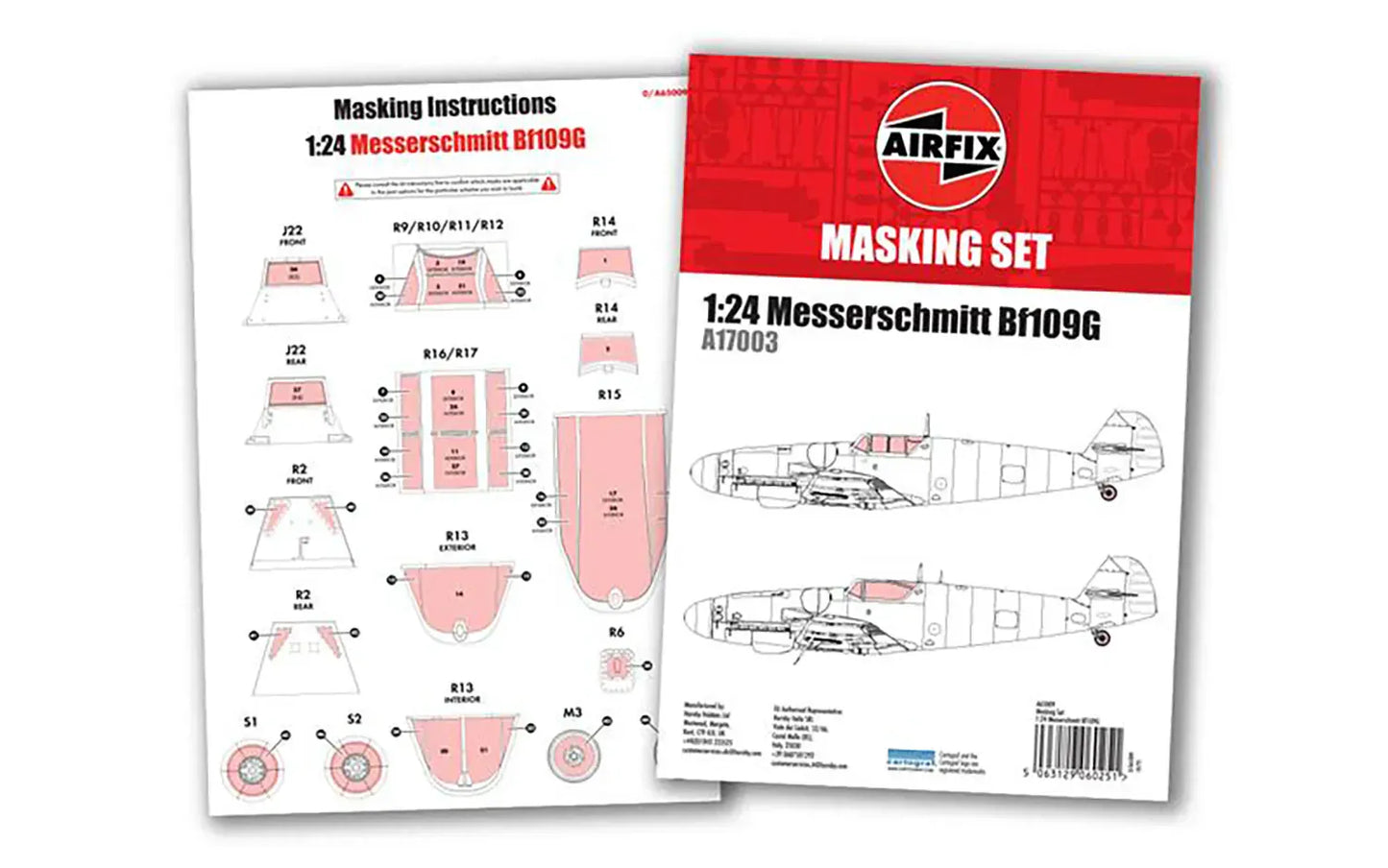 010 - Airfix - A65009 - Messerschmitt Bf 109 G-5 / G-6 Masking Set - primary image
