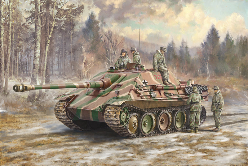 Jagdpanther avec l'équipe d'hiver