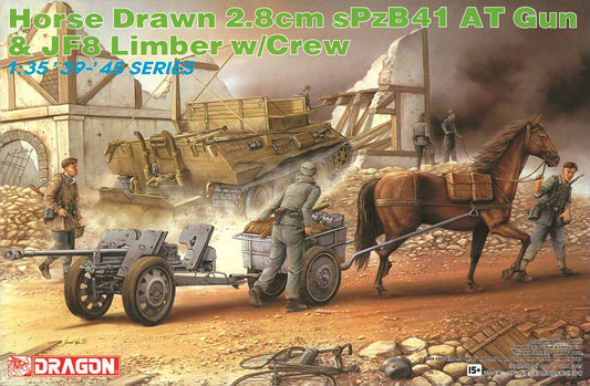 Horse-Drawn 2.8cm sPzB 41 and JF 8 Limber with Crew