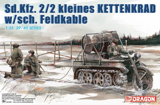 Sd.Kfz. 2/2 kleines Kettenkraftrad with schwerer Feldkable
