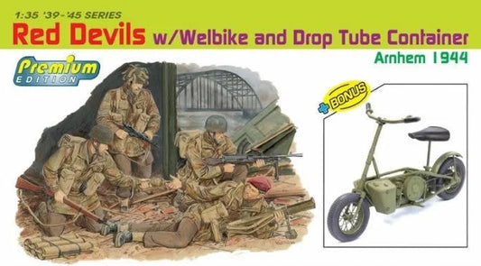British Paratroopers ‘Red Devils’ with Welbike and Drop Tube Container (Arnhem 1944)
