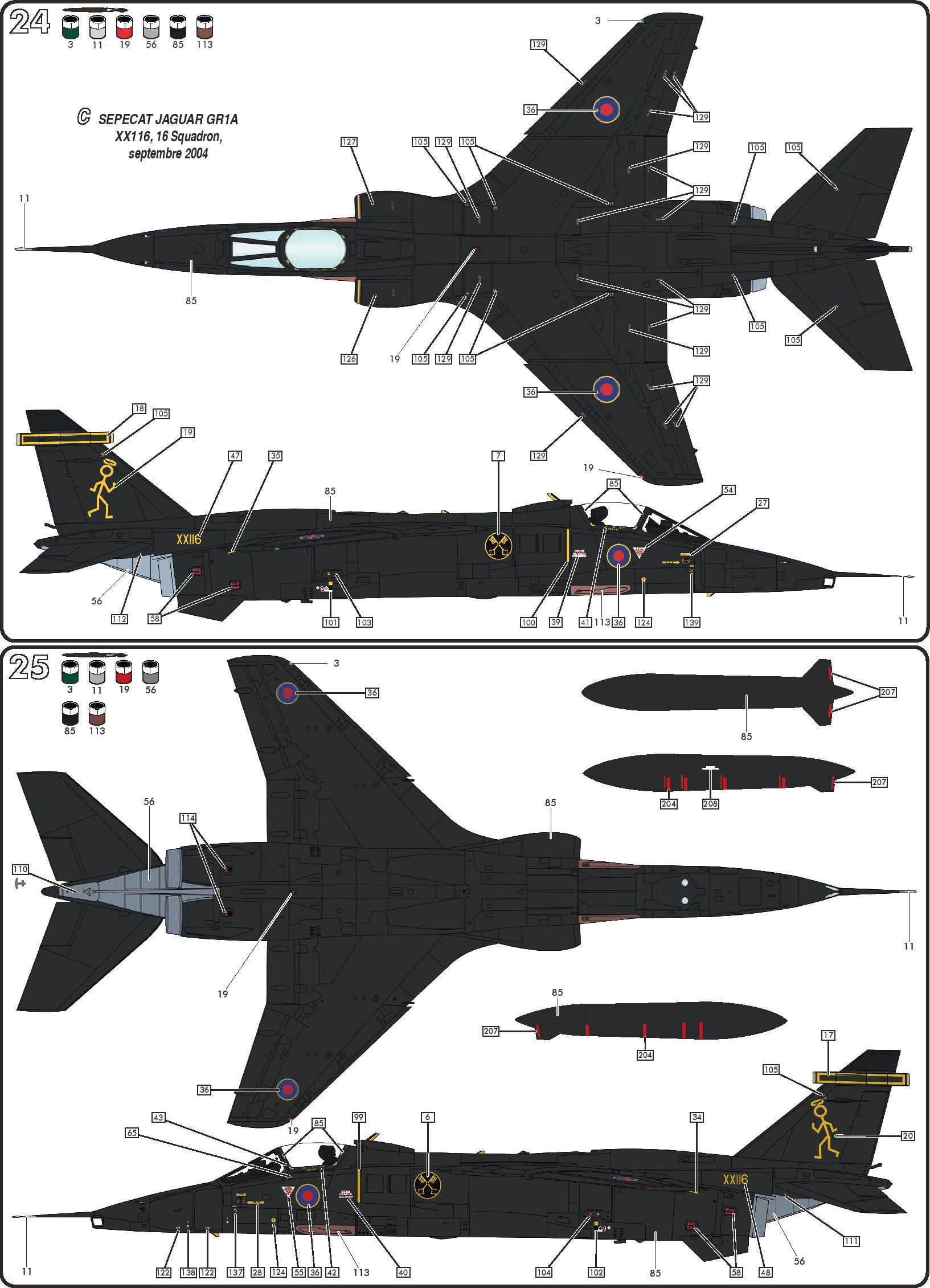 SEPECAT Jaguar GR1/GR3 paint schemes