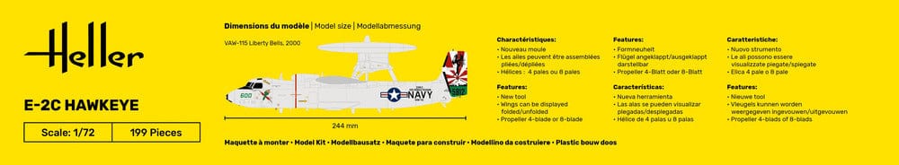 300 - Heller - 82300 - Grumman E-2C Hawkeye - paint schemes