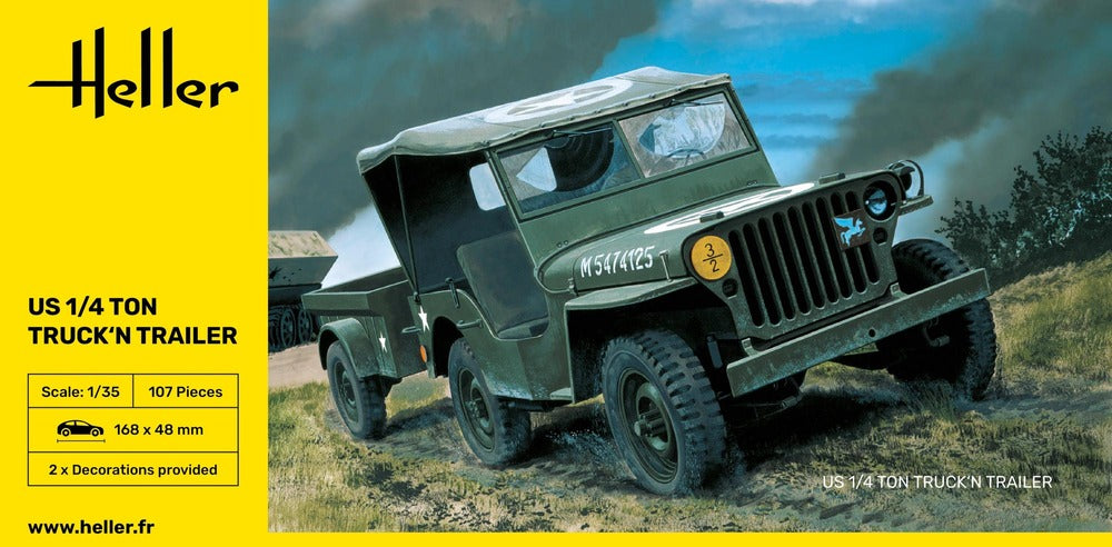 Willys MB Jeep and trailer