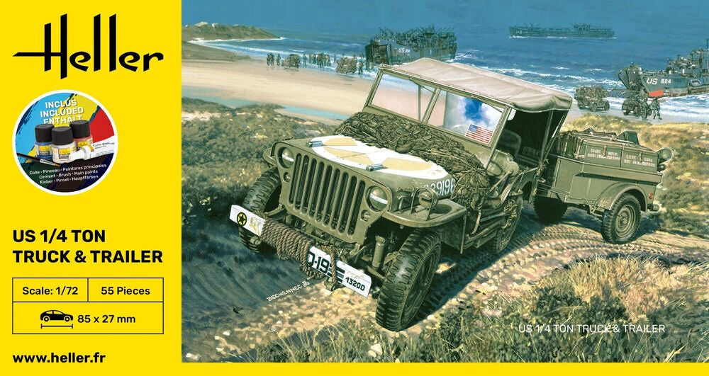 Jeep Willys MB avec remorque [kit de démarrage]