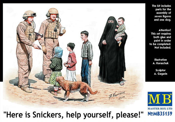 Infanterie américaine « Voici un Snickers »