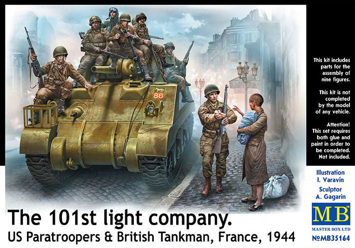 British Tank Crew and United States Paratroopers