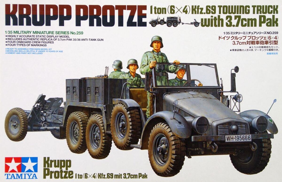 Kfz. 69 Krupp Protze et 3,7 cm PaK 36