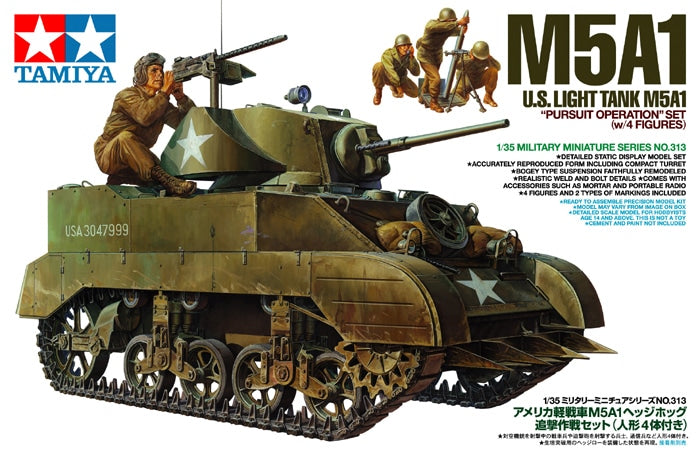 M5A1 Stuart avec l'équipe de mortiers « Opération de poursuite »