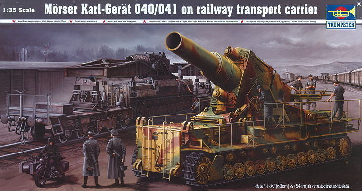 Mörser Karl-Gerät 040/041 sur le wagon (début)